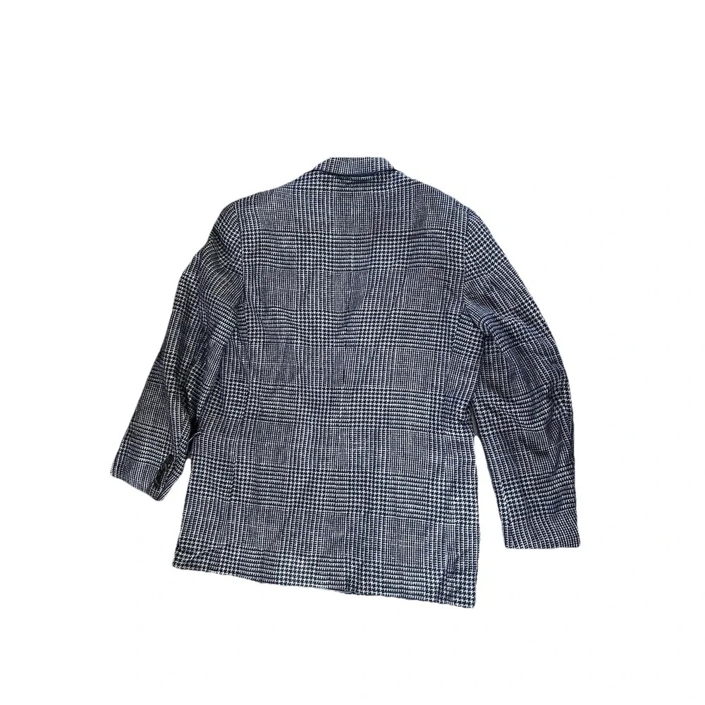 Fitzgerald USA Tailored 42R Check Houndstooth Blazer‎ Wool Flannel Sport Coat